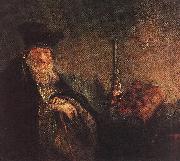 Rembrandt, Old Rabbi (detail) dh